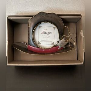 NEW IN BOX Cowboy Hat Frame. Images Brando. Metal. 3 1/2” x 5” Photo Western